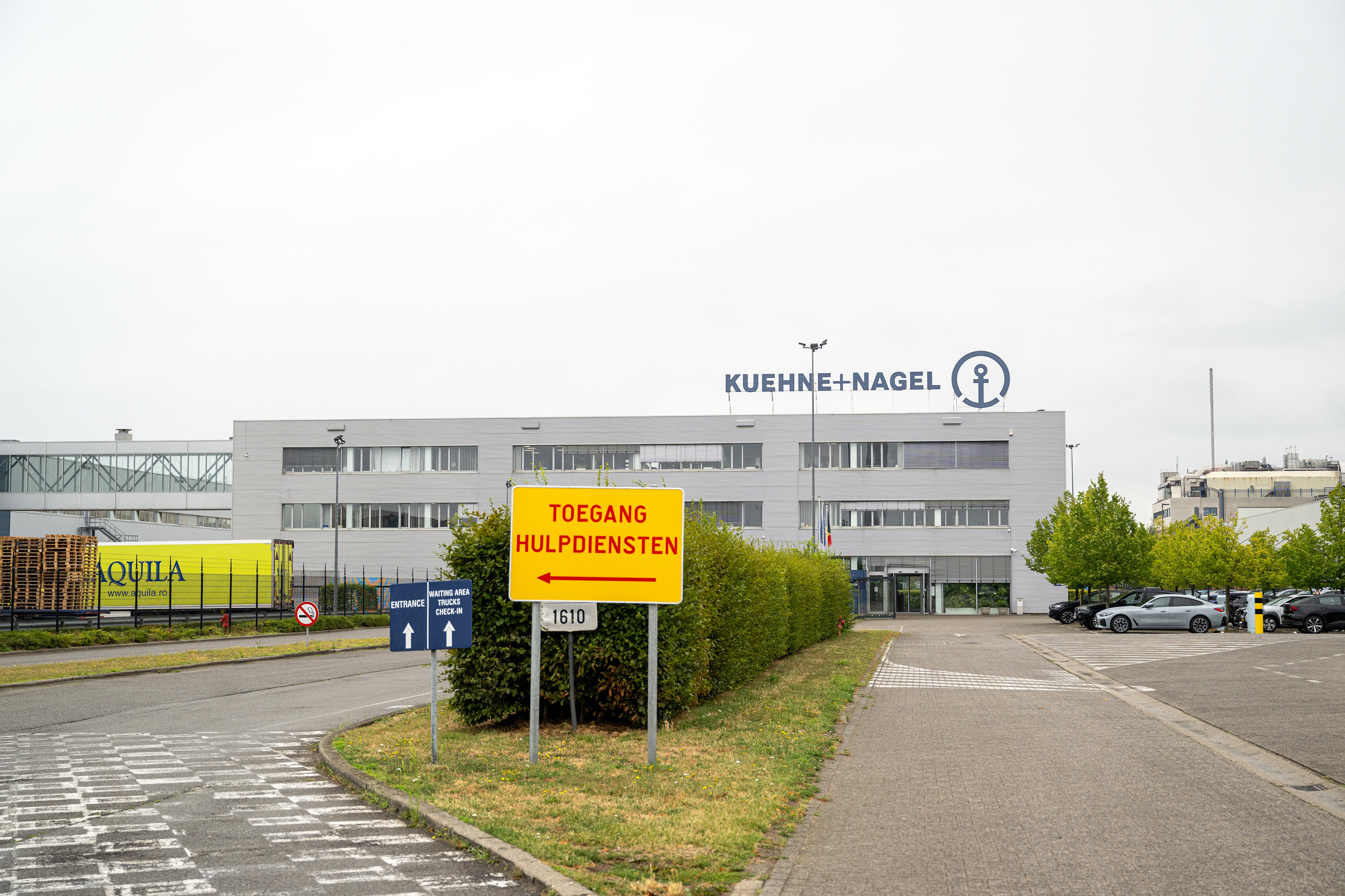 The warehouse in Geel, Belgium, where contraceptives purchased by the U.S. have been sitting since July. An additional supply has been identified in another Belgian warehouse; a local official said due to improper storage those products are largely unusable.